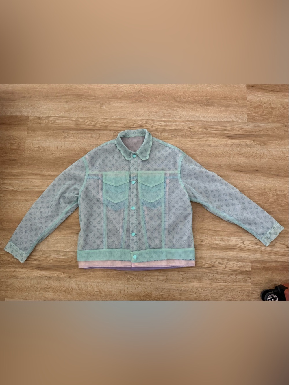 Men's 5 colors Tulle Sheer Monogram Jacket